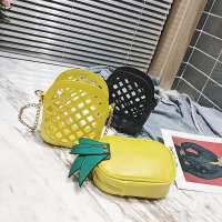 Crossbody Bag Pu Leather Fashion Women Party Tote Bag Shoulder Chain Purses and Handbags Pineapple Shape Bag