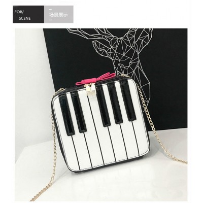 Fashion Vintage Bags Vintage Cute Small Handbag Women Ladies Mobile Purse Messenger Crossbody Bag Kawaii Piano Keys Shoulder Bag